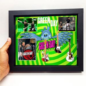 Music <b>Frame</b> Greenday 11.8 <b>x</b> 9.8 Inch Inch with Guitar and Glass Shadow Box <b>Frame</b> for Music Gifts and Souvenirs Marchandise - Product Image 3