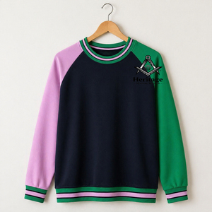 HMR Sweat-shirt à col rond imprimé Alpha Kapa pour femme, de haute qualité, pour l'automne, formel, épais, tricoté, respirant, anti-plis - Product Image 1