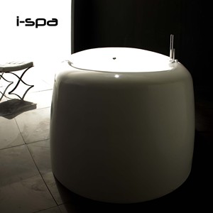 Bañera Acrílica Ovalada Blanca Independiente, Bañera Japonesa de Hidromasaje con Función de Masaje, Baño Spa Moderno para Hotel o Villa - Product Image 5