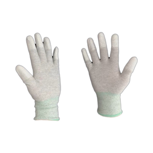 Guantes DE SEGURIDAD antiestáticos profesionales Guantes de protección de manos recubiertos de dedos de PU Sostenibles y ecológicos - Product Image 1