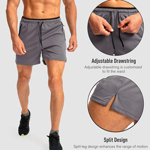 Short de course pour homme, taille mi-haute, ultra-doux, extensible, en toile, avec poche unie confortable, facile à porter - Product Image 5