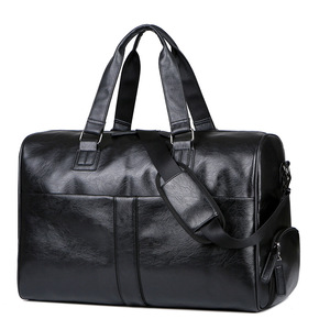 Nouveauté Sac de Sport de Luxe Personnalisé pour Homme en Cuir PU, Sac de Voyage Imperméable pour Week-end et Nuit, Sac de Gym et Sac Polochon - Product Image 1