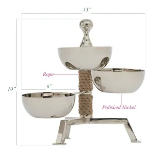 Soporte para Pastel de Aluminio Hecho a Mano por Artesanos, Exhibidor de Mesa Moderno, Pedestal Elegante para Eventos, Apto para Horno, Ecológico, Decoración para el Hogar, Grande - Product Image 2