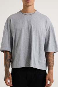 Urban Style Boxy Fit Men's shirts 100% Cotton Cropped Oversized Tee Custom Logo Printing <b>Drop</b> Shoulder Wholesale OEM Supplier - Product Image 4