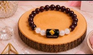 Rehmat Agate Natural Tiger Eye Crackle <b>Crystal</b> Ball Shape Leo Zodiac Charm <b>Beaded</b> Handmade Stretch Gemstone <b>Bracelet</b> - Product Image 3
