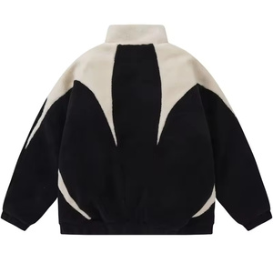 Veste décontractée pour homme, couleur unie, fermeture éclair, coupe ample, manches longues, manteau d'hiver en sherpa, polaire respirant, mode streetwear, personnalisable - Product Image 2