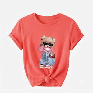Camiseta de Mujer Transpirable, Corte Regular, Estilo Formal, Cuello Redondo, Tejido de Punto de Spandex/Algodón, Diseño Liso, Secado Rápido, Gran Venta - Product Image 1
