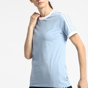 Camiseta de Algodón Sublimado de Alta Calidad para Mujer, Manga Corta, Cuello Redondo, Transpirable, de Secado Rápido, Corte Ajustado, Verano, con Logotipo Personalizado - Product Image 2