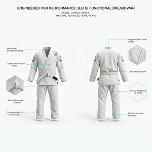Lightweight Top Quality Training Jiu Jitsu Gi BJJ Martial Arts Kimono Adult Kids Comfortable Inner Sublimation <b>Grappling</b> Uniform - Product Image 2