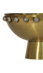 ชามเสิร์ฟอาหารโลหะทองเหลืองอะลูมิเนียมสไตล์โมเดิร์นรักษ์โลก คุณภาพเยี่ยม ขัดเงาสีทอง ทำด้วยมือ ทนทานต่อการซีดจาง ของขวัญจากพระเจ้า - Product Image 4