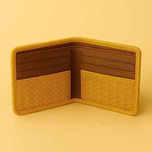 Cartera de moda delgada Sheetal Pati tejida a mano |   Cartera Bifold Ecológica de Fibra Natural para Dólares Estadounidenses |   Crédito Vegano Sostenible - Product Image 2