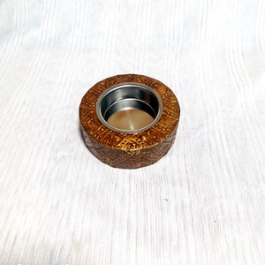 Brûleur à Bakhoor en métal avec revêtement en MDF, design artisanal, à prix très avantageux - Product Image 1