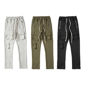 Pantalon de jogging cargo décontracté pour homme, style streetwear printemps, multi-poches, en toile respirante et écologique - Product Image 4