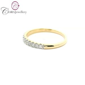 PRECIO AL POR MAYOR SIMPLE CALIDAD SUPERIOR CLÁSICO 18K BLANCO SOILD/ORO AMARILLO DIAMANTE NATURAL BANDA DE ANILLO DE USO DIARIO - Product Image 2