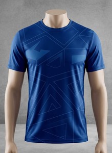 Camiseta Deportiva Azul Lisa para Hombre y Niña Malai-R, Tejido Elástico Transpirable de Spandex, Diseño de Punto - Product Image 6