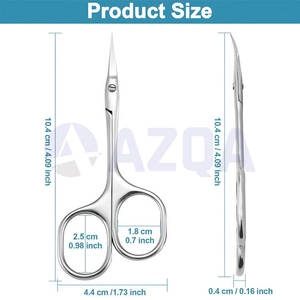 Tijeras para Cutículas de Acero Inoxidable Premium de 4.09 Pulgadas, Herramienta Profesional de Precisión para Manicura y Cuidado de Uñas, Venta al Por Mayor - Product Image 2