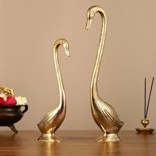 Par de Figuras Decorativas de Cisnes de Latón, Escultura de Cisnes Besándose, Artesanía Metálica, Adorno de Escritorio para el Hogar, Regalo de Boda - Product Image 4