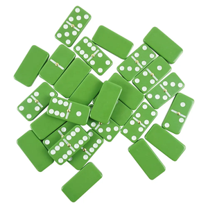 Juego de dominó con puntos de colores, juguete de plástico en caja simple para juegos informales en casa, para viajes familiares - Product Image 6
