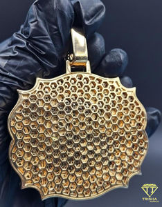 Pendentif de luxe personnalisé en argent sterling 925, serti de diamants VVS cultivés en laboratoire, avec nom, bijou scintillant - Product Image 6