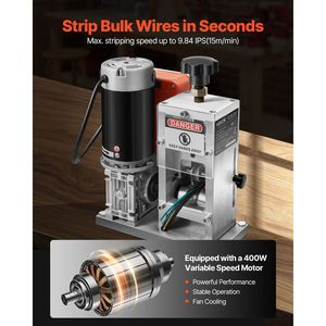 Machine à dénuder automatique électrique 400W 15 M/min 0.06-1.57in sertissage pour dénuder et gérer les fils - Product Image 3