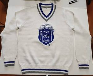 Suéter Cárdigan Fino de Invierno Zeta Phi Beta para Mujer, Cuello en V, Bordado, Sororidad Griega, Tejido, Personalizado, Fabricante OEM - Product Image 1