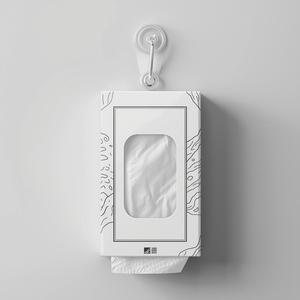 Custom Printed Hanging Interfold Tissue <b>Pack</b> Bottom Extraction Design 2 Ply Virgin Pulp Household Use - Product Image 1