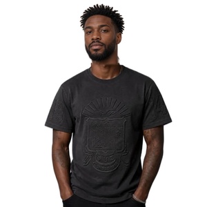 Phi Beta Sigma Black <b>Men</b>’s <b>T</b> <b>Shirt</b> with Embossed Crest Design 1914 Short Sleeve Crew Neck Fraternity Casual Collegiate Tee Top - Product Image 1