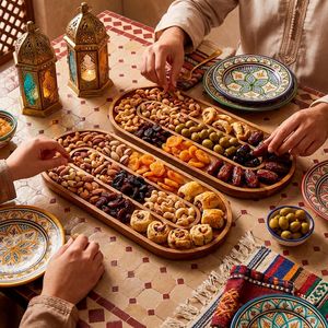 Handmade Wooden Serving <b>Platter</b> Natural Wood Dining Tableware Supplier by Curio Craft - Product Image 3