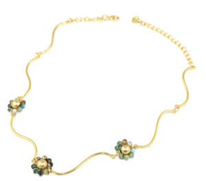 Collar de Cadena Chapado en Oro de 18K con Gema de Turquesa Africana de Estilo Clásico y Forma Elegante, Cristal Curativo, Piedra de Nacimiento, Joyería para Mujer - Product Image 3