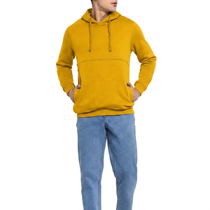 Sudadera con Capucha Marrón para Hombre, Corte Regular, Algodón French Terry, Informal, con Bolsillo, para Otoño - Product Image 2
