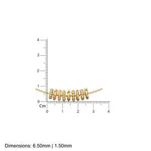 Rondelles en or massif italien 14K, Rondelle breloque, Rondelle en or 18K, Rondelle torsadée, Rondelle en forme de roue, Rondelle texturée perlée - Product Image 2