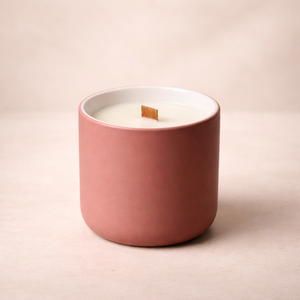 Vaso de Cerámica Moderno Hecho a Mano para Velas, Acabado Mate de Doble Tono, Doble Mecha, Larga Duración, Decoración de Lujo para el Hogar - Product Image 3