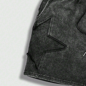 Pantalones Cortos de Lona para Hombre con Cintura Media Ajustable con Cordón y Bolsillos, Color Sólido Informal para Uso Diario - Product Image 3