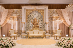 Escenario de Boda 3D Estilo Palacio para Centro de Convenciones, Decoración Clásica para Eventos, Arco Real Islámico, Fondo para Recepción, EE. UU. - Product Image 2