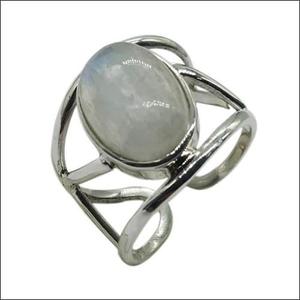 Rainbow Moonstone <b>Ring</b> 925 Sterling <b>Silver</b> Gemstone <b>Ring</b> Oval Gemstone <b>Ring</b> <b>Adjustable</b> Gemstone <b>Ring</b> - Product Image 1