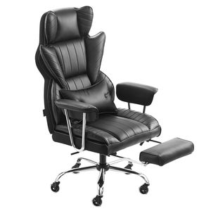 Sedia da Ufficio Girevole Direzionale con Cuscino Lombare e Braccioli Rimovibili, Capacità 180 kg, Ergonomica e Resistente - Product Image 1