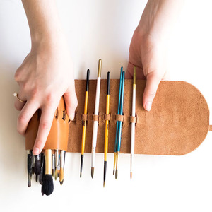 Porte-crayons en cuir de haute qualité, organiseur professionnel pour artistes, outil de dessin, OEM ODM, en vente à bas prix - Product Image 5
