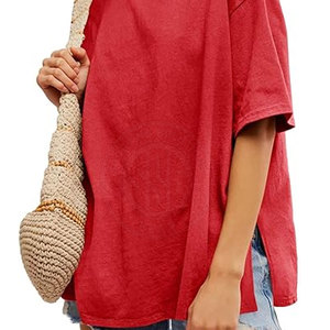 เสื้อยืดโอเวอร์ไซส์ผู้หญิง ผ้าฝ้ายทรงหลวม แขนสั้น สไตล์ลำลอง สำหรับผู้หญิง แฟชั่นสตรีทแวร์ และลดราคาประจำวัน ส่งตรงจากโรงงาน - Product Image 2