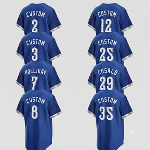 Custom Baseball Jersey Wholesale Personalized Team Uniform Unisex Sports Shirt Printed Name Number <b>Athletic</b> Apparel Blank Soft - Product Image 1