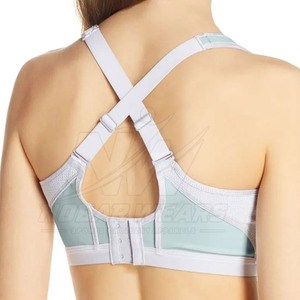 Sujetador Deportivo para Mujer, de Alto Impacto, para Gimnasio, Running, Yoga, Fitness, con Relleno, Tirantes Ajustables, Transpirable, de Malla, Sin Costuras, Atlético - Product Image 5