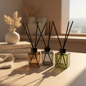 Juego de Difusores de Aromas de Lujo Aikun con Botella de Vidrio Personalizable, Fragancia Duradera para el Hogar, Caja de Regalo Ecológica para Bodas y Cumpleaños - Product Image 1