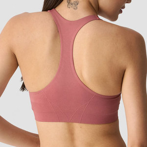 Sujetador deportivo OEM para mujer, diseño de espalda en Y, sin costuras, ropa deportiva ajustada, elástico en cuatro direcciones, espalda cruzada, transpirable, acolchado para correr - Product Image 5