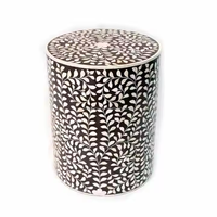 Table d'appoint, tabourets, console, meuble tambour en os incrusté, fait main, personnalisable, durable, de haute qualité, mobilier moderne pour la maison, le bureau, l'hôtel, artisanat