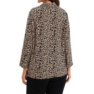 Chemisier Tunique Femme Imprimé Léopard Manches Longues Viscose Coupe Ample Décontractée Grande Taille Printemps Été Boutonné - Product Image 6