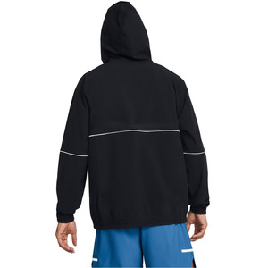 Sudadera con capucha reflectante para hombre con cremallera completa, chaqueta cortavientos deportiva, sudadera ligera para hombre, sudadera con cremallera para entrenamiento de alto rendimiento - Product Image 3