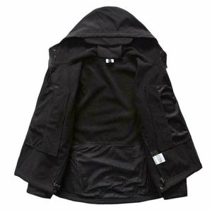 High Custom Designed <b>Men's</b> Hooded Softshell <b>Jacket</b> Windproof Windbreaker Heated Lightweight Nylon Zipper <b>Long</b> Fleece Sports - Product Image 2
