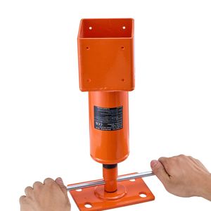 Puntello a vite regolabile in acciaio 4x4 pollici, altezza 13,2-18,7 pollici, capacità di carico massima 24700 libbre, per case temporanee - Product Image 3
