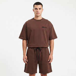 Ensemble T-shirt et short pour homme personnalisé, 100% coton, col rond surdimensionné, qualité supérieure, ensemble deux pièces pour homme - Product Image 4
