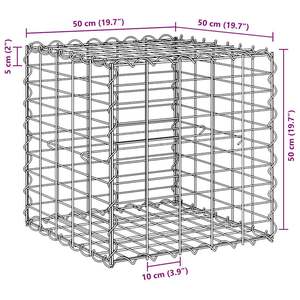 Macetas y jardineras de alambre de acero plateado para cama elevada tipo gavión, duraderas, de 19.7 x 19.7 x 19.7 pulgadas - Product Image 6