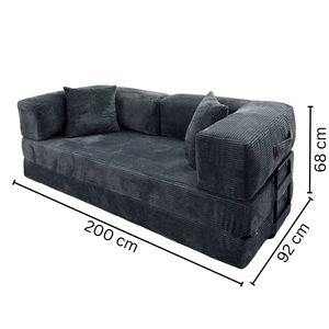 Sofá de Espuma para Adultos, Sofá Cama de Espuma Comprimida Multifuncional, Sofá Cama de Piso, Sofá Loveseat de Esponja Completa para Adolescentes - Product Image 6